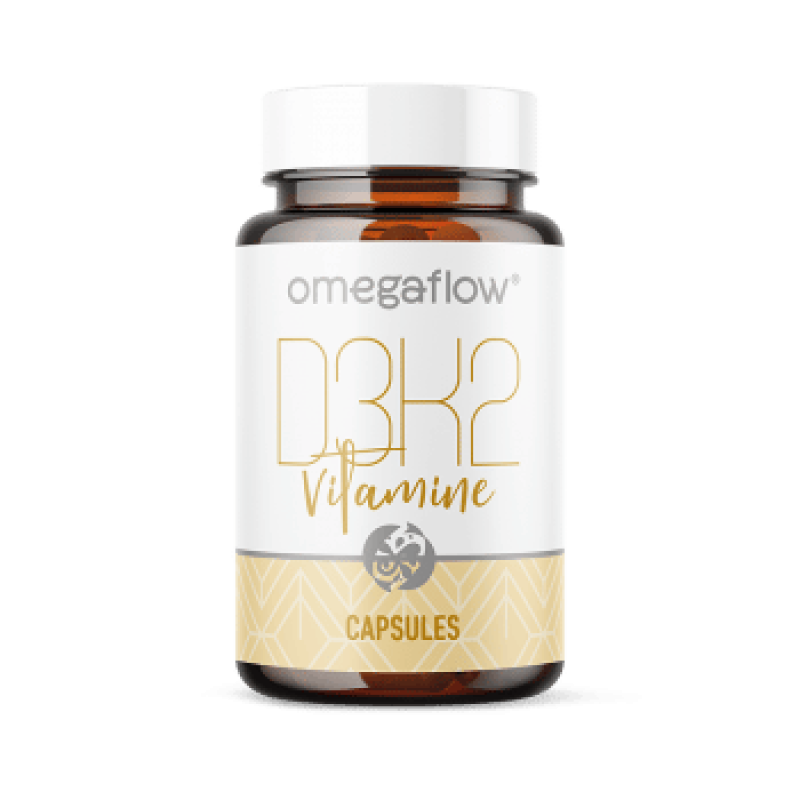 Vitamine D3 en K2 supplementen voor sterke botten en een gezond immuunsysteem.